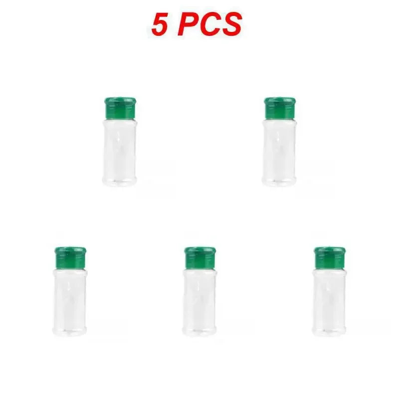 1CS Plastic Spices Condiment Jar Salt Pepper Boxes For Kitchen Gadget Tool Organizer Storage 100MLSeasoning Shaker Bottles