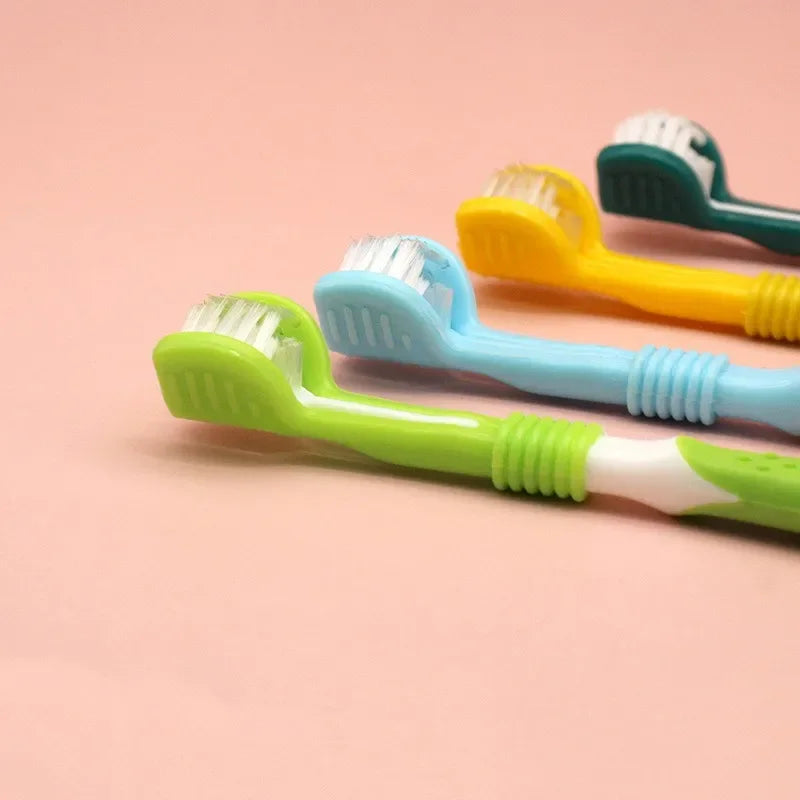 3-Sided Pet Toothbrush for Dogs and Cats – Deep Cleaning Dental Care