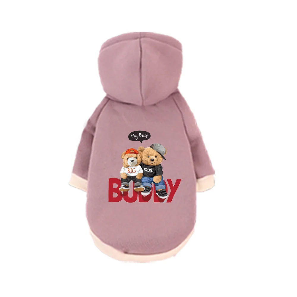 1 Pc Pet Hooded Sweatshirt Cats & Dogs Fashion Unique Printed Pattern For Pomeranian Maltese