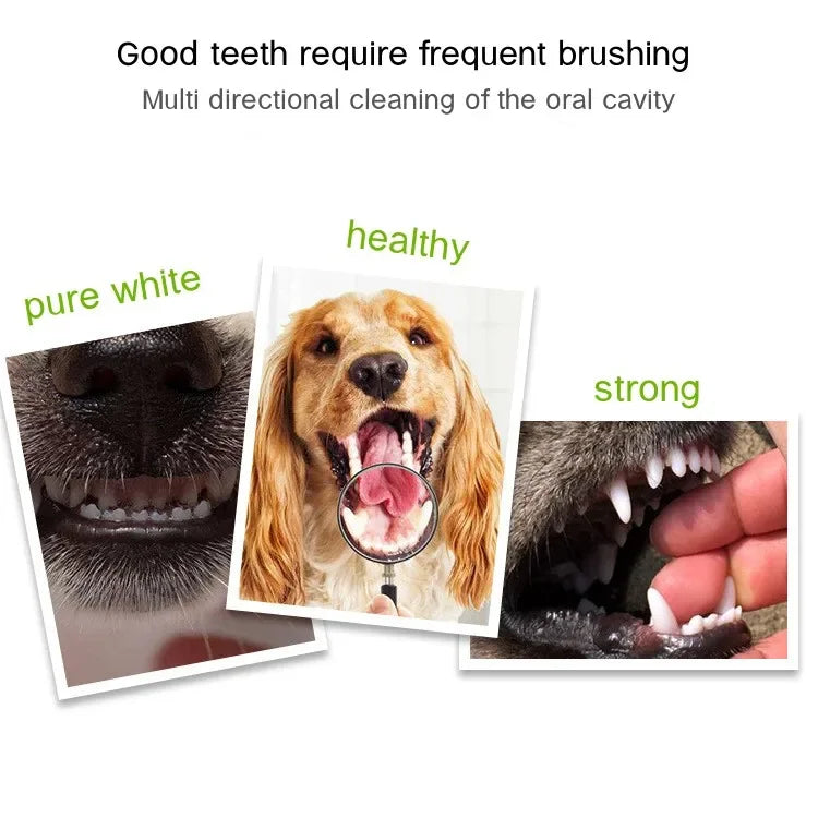 3-Sided Pet Toothbrush for Dogs and Cats – Deep Cleaning Dental Care