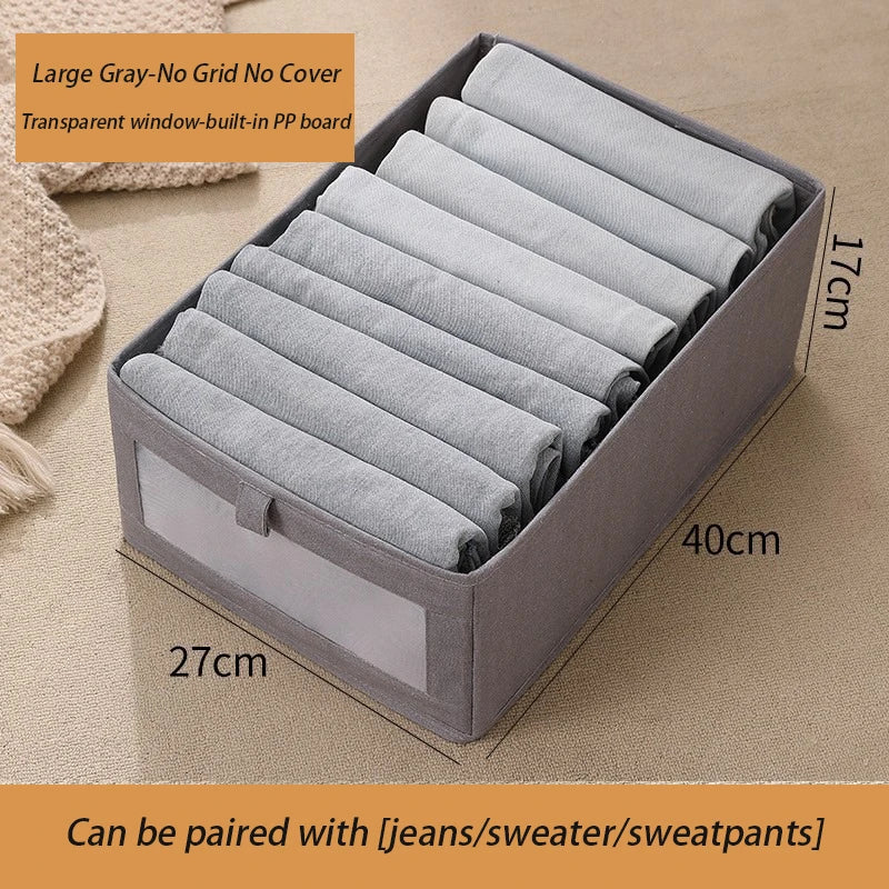 1-3Pcs Pants Storage Box Clothes Organizers of Cabinets and Drawers Fabric Foldable Boxes for Bedroom Wardrobe Organization Home