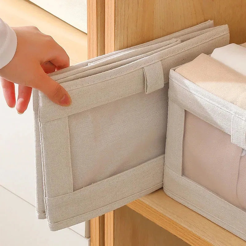 1-3Pcs Pants Storage Box Clothes Organizers of Cabinets and Drawers Fabric Foldable Boxes for Bedroom Wardrobe Organization Home