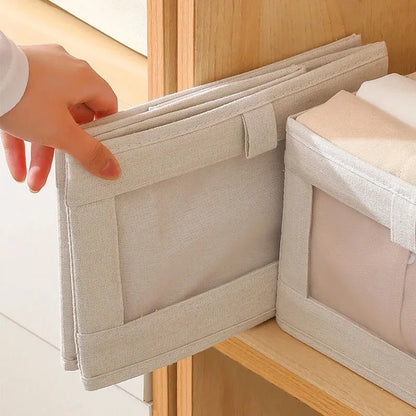 1-3Pcs Pants Storage Box Clothes Organizers of Cabinets and Drawers Fabric Foldable Boxes for Bedroom Wardrobe Organization Home