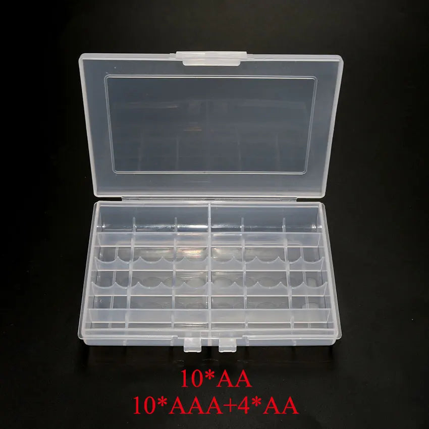 4/6/8/10 Grid AA AAA Plastic Battery Holder Case Organizer Container Batteries Storage Box Holder Hard Case Cover Battery Holder