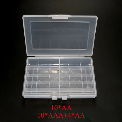 4/6/8/10 Grid AA AAA Plastic Battery Holder Case Organizer Container Batteries Storage Box Holder Hard Case Cover Battery Holder