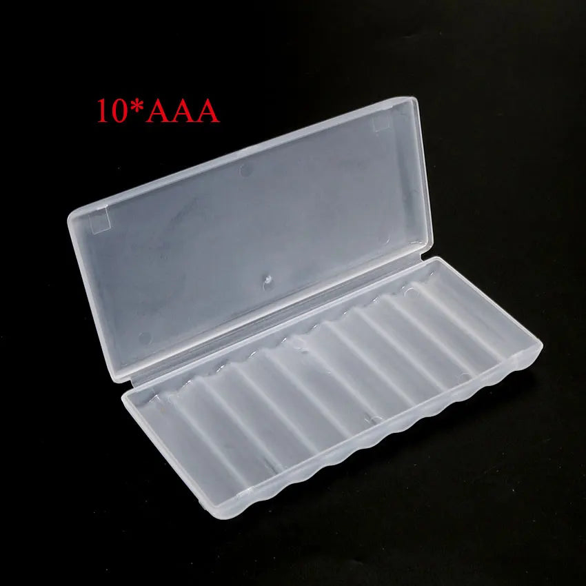 4/6/8/10 Grid AA AAA Plastic Battery Holder Case Organizer Container Batteries Storage Box Holder Hard Case Cover Battery Holder