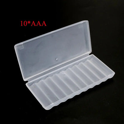 4/6/8/10 Grid AA AAA Plastic Battery Holder Case Organizer Container Batteries Storage Box Holder Hard Case Cover Battery Holder