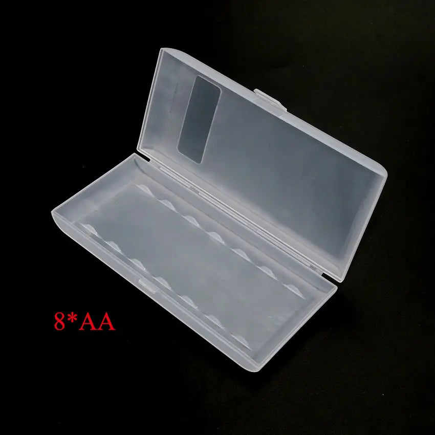 4/6/8/10 Grid AA AAA Plastic Battery Holder Case Organizer Container Batteries Storage Box Holder Hard Case Cover Battery Holder