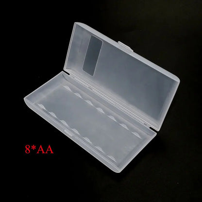 4/6/8/10 Grid AA AAA Plastic Battery Holder Case Organizer Container Batteries Storage Box Holder Hard Case Cover Battery Holder