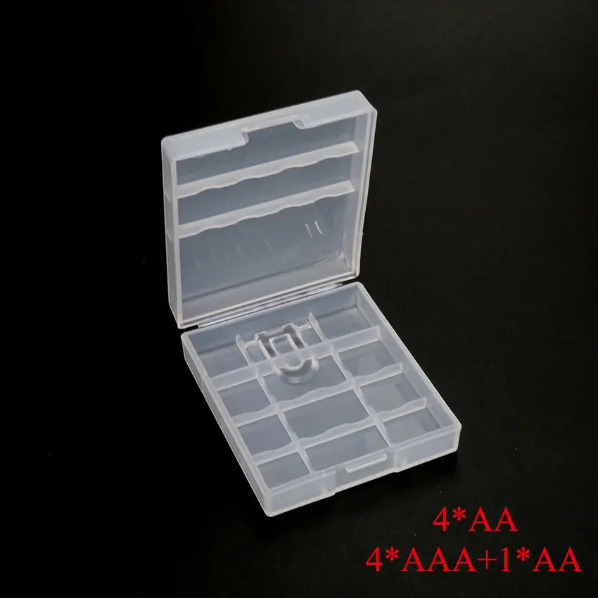 4/6/8/10 Grid AA AAA Plastic Battery Holder Case Organizer Container Batteries Storage Box Holder Hard Case Cover Battery Holder