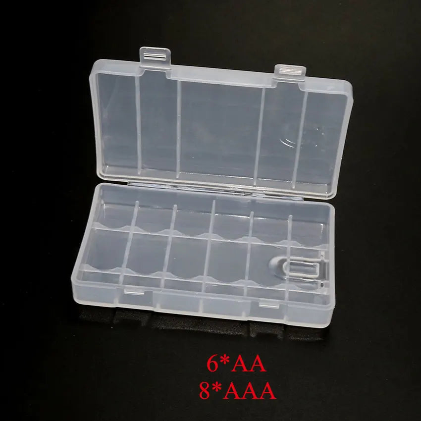 4/6/8/10 Grid AA AAA Plastic Battery Holder Case Organizer Container Batteries Storage Box Holder Hard Case Cover Battery Holder
