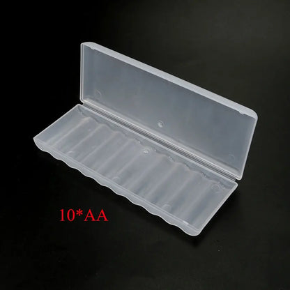 4/6/8/10 Grid AA AAA Plastic Battery Holder Case Organizer Container Batteries Storage Box Holder Hard Case Cover Battery Holder