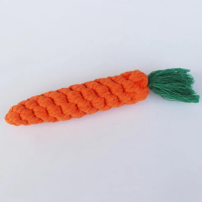 1pc Pet Dog Toys Carrot Bite Resistant Dog Chew Toys for Small Dogs Puppy Molar Cleaning Teeth Cotton Rope Toy Dogs Accessories