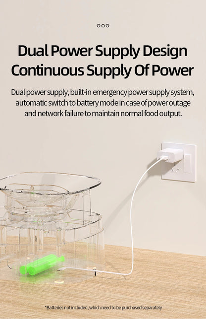 ROJECO Automatic Pet Feeder Smart Control Cat Food Kibble Dispenser Button Version Auto Feeder For Cats Dogs Feeding Accessories