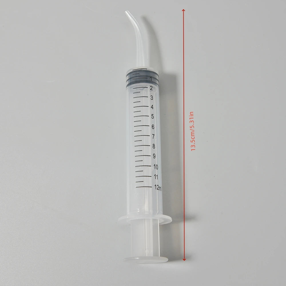 12ml Pet Feeding Syringe Curved Mouth Syringe Small Animal Liquid Syringe Feeding Device Supplies