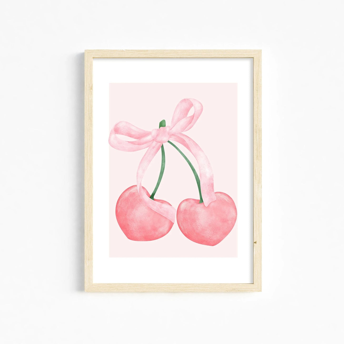 Trendy Pink Wall Art Bows Cherry Balloon Puppy Butterfly Canvas Painting Posters and Prints College Apartment Girl's Room Decor