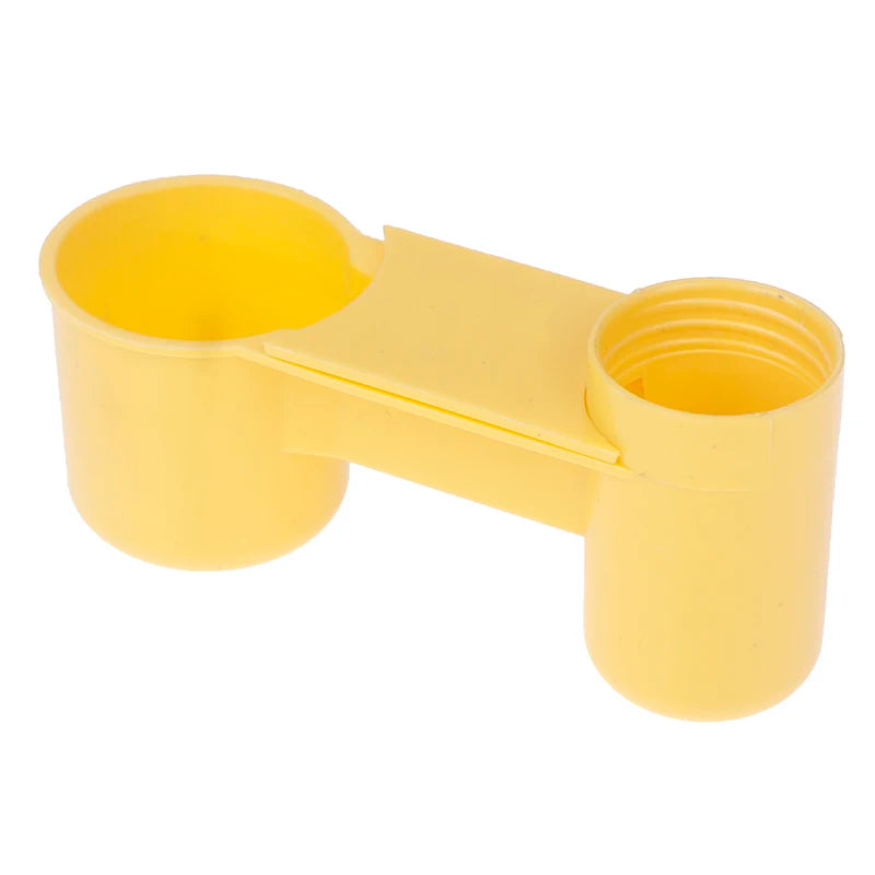 Plastic Pet Drinker Bowl Portable Water Bottle Feeding Cat Chicken Pigeon Parrot Hamster Double Nozzle Water Guide For Bird