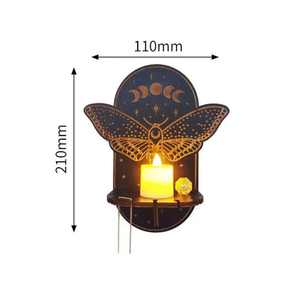 Wall Shelf Stone Wall Shelf Hand Wooden Display Stand Hanging Candle Holder Wall Decor Shelves  home decoration shelf decor