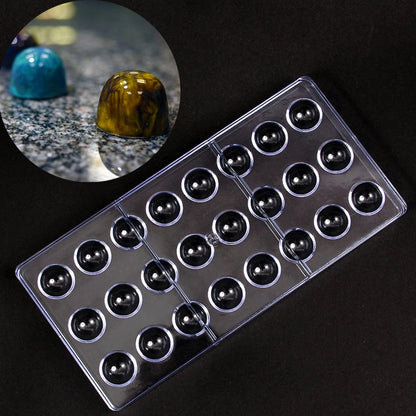 24 Styles Available Plastic Chocolate Mold Creative Rose Heart Diamond Cake Shape Kitchen Household Food Grade Candy Baking Mold