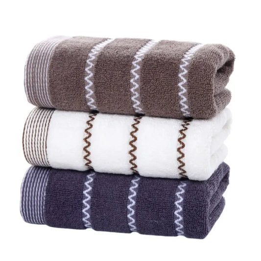 3pcs Set Cotton Towels 35x75cm 70x140cm Embroidered Bathroom Geometric Big Bath Hand Face Shower Towels Cover 수건 세트 Toallas