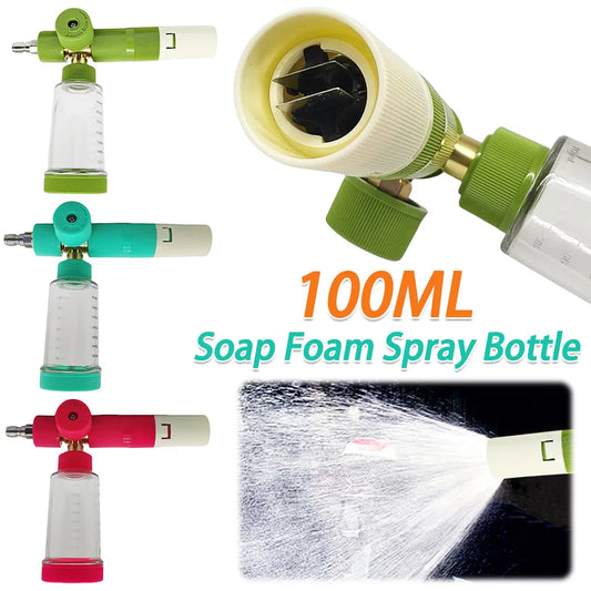 100ml Pressure Washer Gun with 1/4 Inch Quick Connector Car Wash Foam Sprayer Foam Spray Pot for Cleaning Cars SUVs