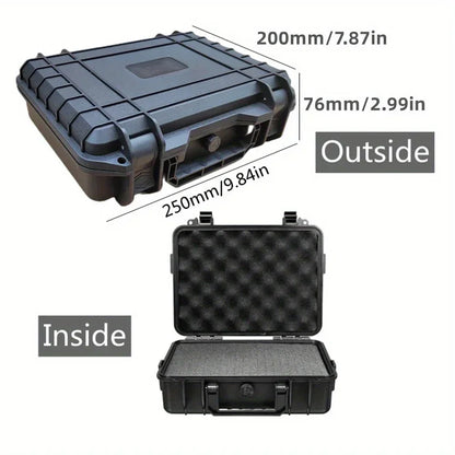 Waterproof Hard Carry Case Bag Toolbox With Pre-cut Sponge Storage Box Safety Protector Organizer Hardware Box Impact Resistant
