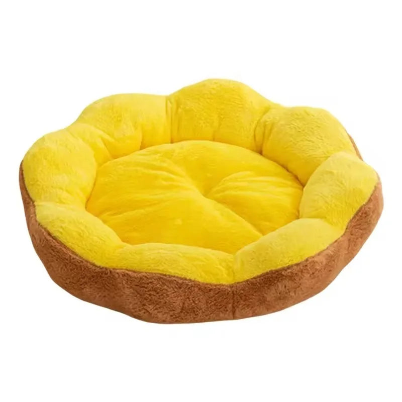 2026 Flower Shaped Fluffy Pet Bed Winter Warm Plush Dog Bed for Small Medium Large Dog Four Seasons Universal cama para perros