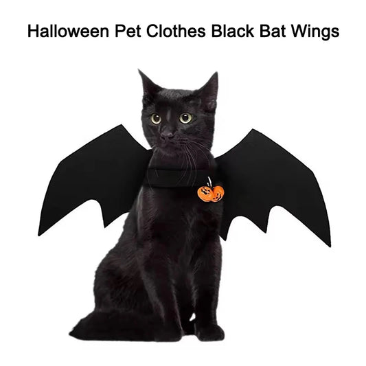 Cat Halloween Costume Cat Bat Wings Pet Bat Outfit Wing for Small Dog Cats Pet Halloween Party Dress Up Accessories Pet Supplies