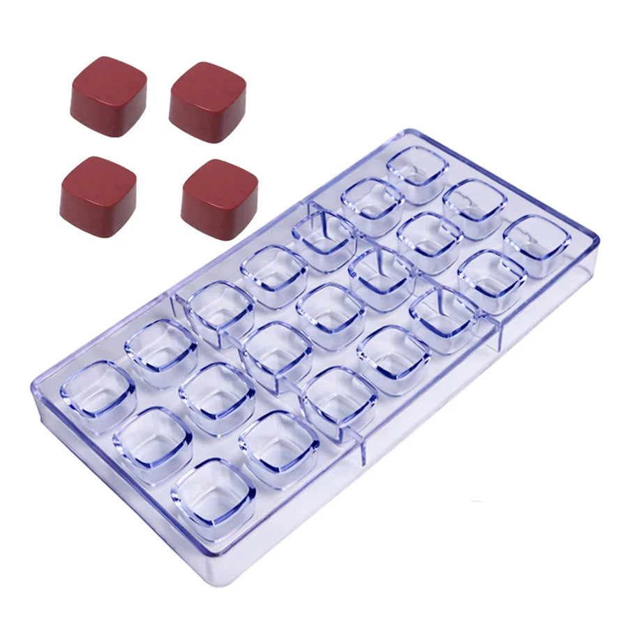 24 Styles Available Plastic Chocolate Mold Creative Rose Heart Diamond Cake Shape Kitchen Household Food Grade Candy Baking Mold