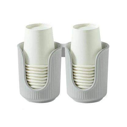 Plastic Cup Holder U-Shaped Grooves Top Opening Cup Storage Anti-Slip Small Paper Cup Holder for Bathroom Kitchen RVs Campers