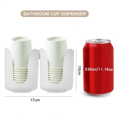 Plastic Cup Holder U-Shaped Grooves Top Opening Cup Storage Anti-Slip Small Paper Cup Holder for Bathroom Kitchen RVs Campers