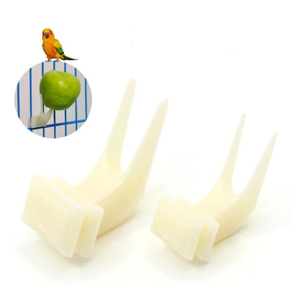 1Pcs Bird Fruit Fork Parrot Bird Food Fork Birdcage Food Rack Parrot Toy Pet Feeder Bird Feeding Supplies Birdcage Accessories