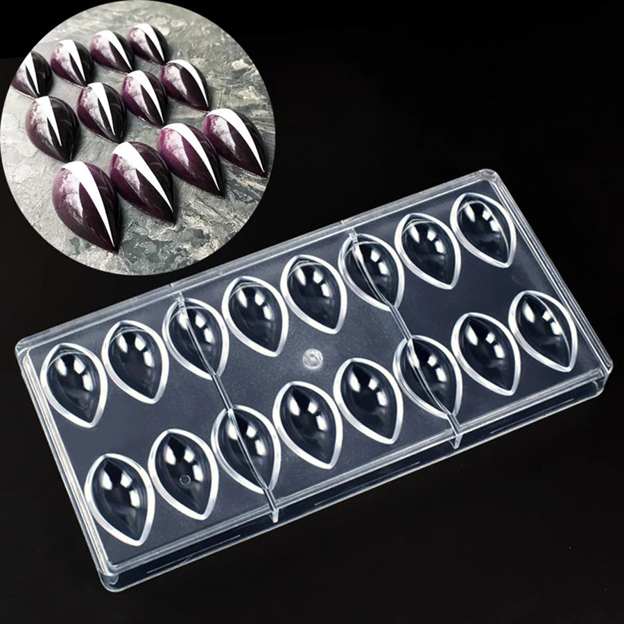 24 Styles Available Plastic Chocolate Mold Creative Rose Heart Diamond Cake Shape Kitchen Household Food Grade Candy Baking Mold