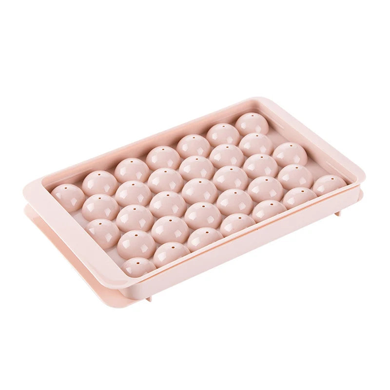 1Pc 3D Round Ice Cube Tray with Lid Plastic Diamond Spherical Style Ice Mold DIY Mould Ice Ball Maker Kitchen Tools