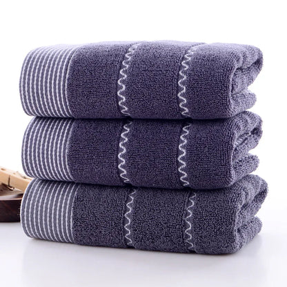 3pcs Set Cotton Towels 35x75cm 70x140cm Embroidered Bathroom Geometric Big Bath Hand Face Shower Towels Cover 수건 세트 Toallas