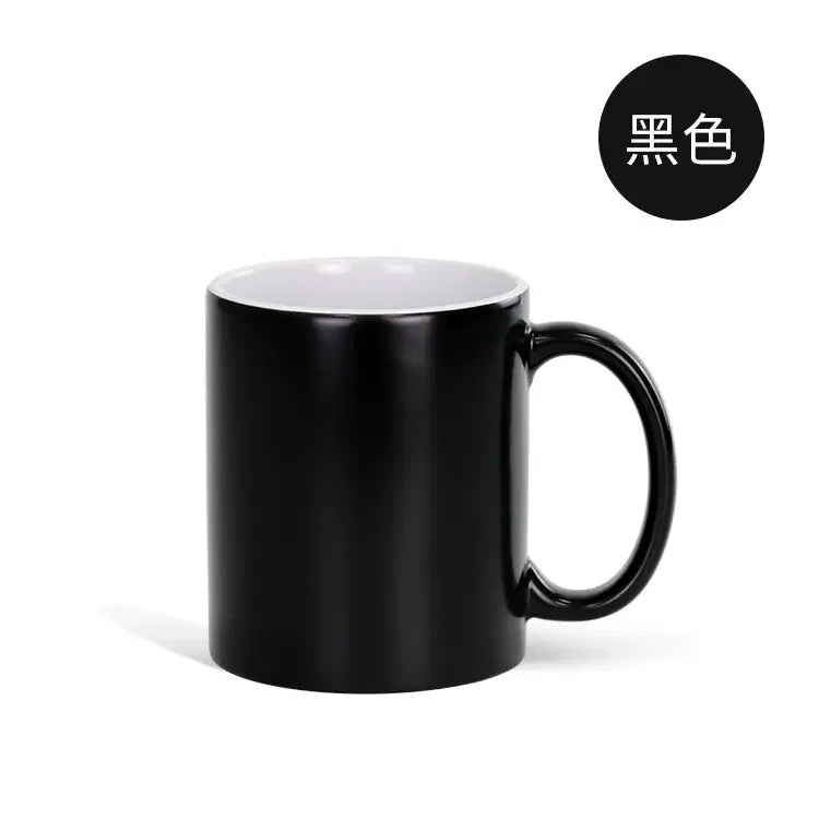 Thermal Sublimation Blank  Magic Color Change Sensitive Ceramic Mug Water Coffee Milk Cup For Diy Logo Printing Pictures