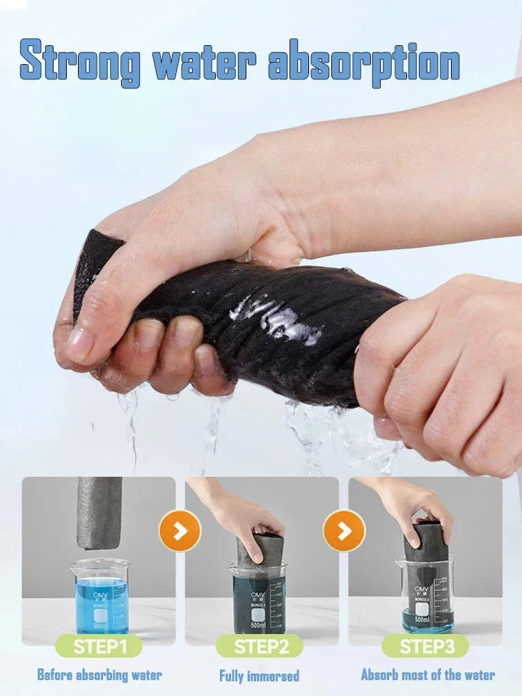 Professional Streak-Free Magic Cloth - Extra Thick Absorbent Cleaning Towel for Windows/Mirrors/Glass, Non-Scratch Multipurpose