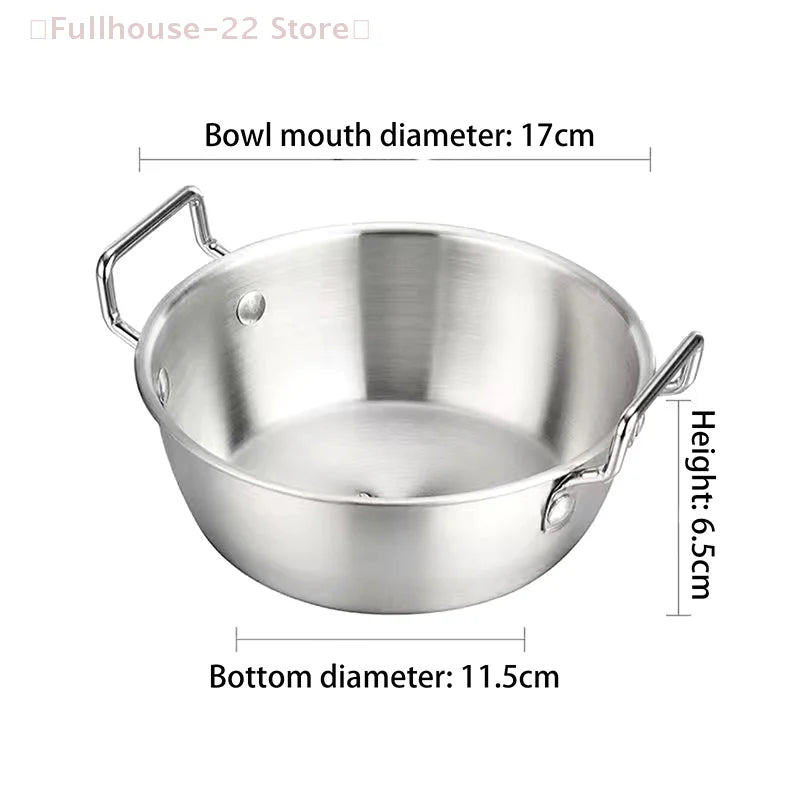 Stainless Steel Seafood Rice Pot Home Cooking Paella Pan Picnic Snack Plates Cookware Saucepan Dry Pots Handle For Kitchen