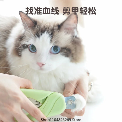 2025 New Pet Nail Clippers with Gravity LED Illumination, Blood Cutting Thread, Cat Nail Clippers, Dog Cat Pliers, Scissors