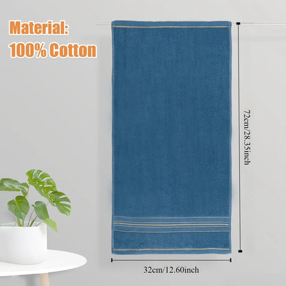 100% Pure Cotton Bath Towel, Soft and Absorbent Multi-Purpose High-Quality Quick-Dry Bathroom Towel