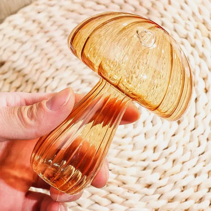 Transparent Mushroom Glass Vase Aromatherapy Bottle Home Small Vase Hydroponic Flower Pot Simple Table Decoration Home Decor