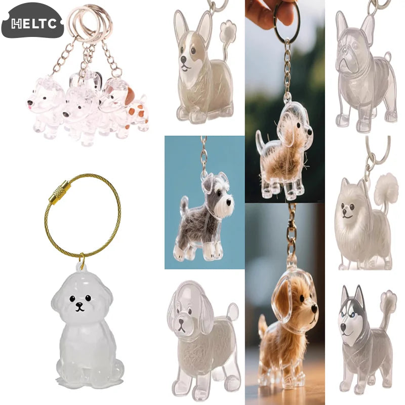 1pcs Dog Hair Collection Pendant Hair Storage Box Bag Charm Pet Pendant Transparent Hair Storage Capsule Dog Souvenirs Gift