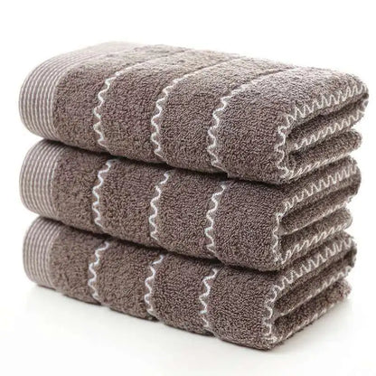 3pcs Set Cotton Towels 35x75cm 70x140cm Embroidered Bathroom Geometric Big Bath Hand Face Shower Towels Cover 수건 세트 Toallas