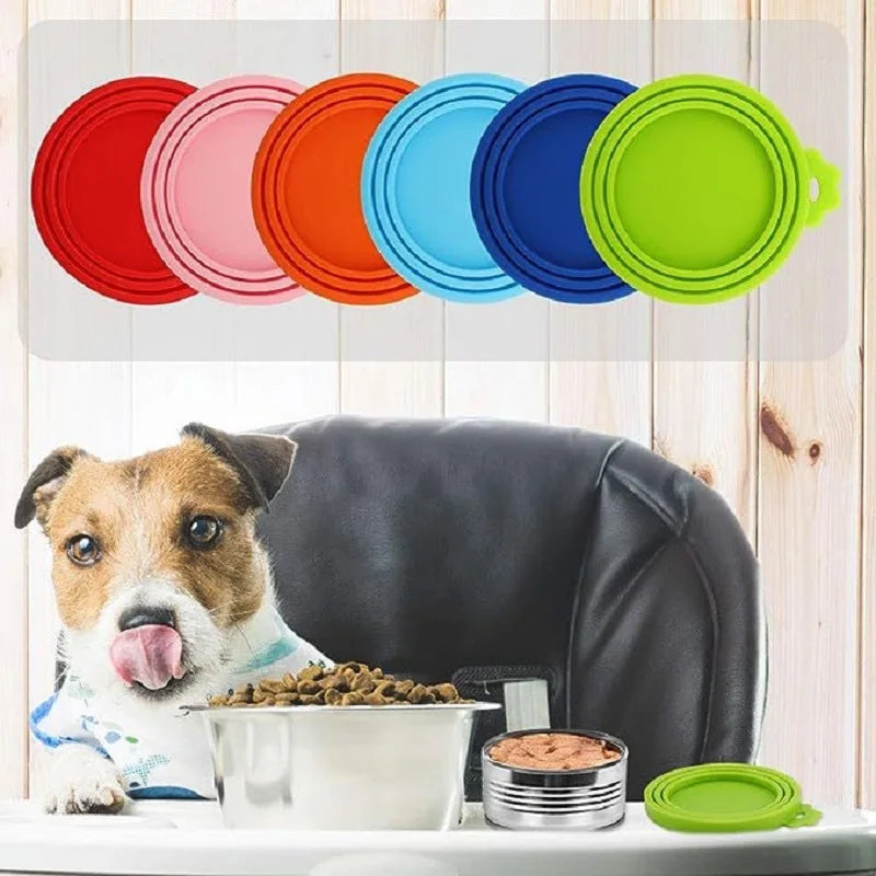 Silicone Canned Lid Sealed Feeders Food Can Lid For Puppy Dog Cat Storage Top Cap Reusable Cover Lid Health Pet Daily Supplies