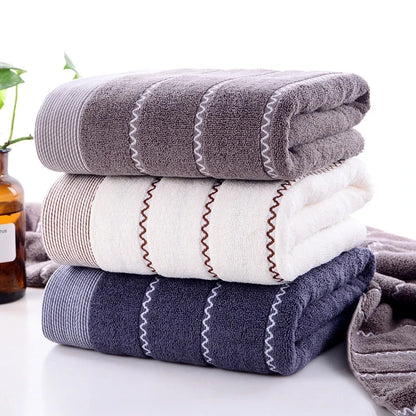 3pcs Set Cotton Towels 35x75cm 70x140cm Embroidered Bathroom Geometric Big Bath Hand Face Shower Towels Cover 수건 세트 Toallas