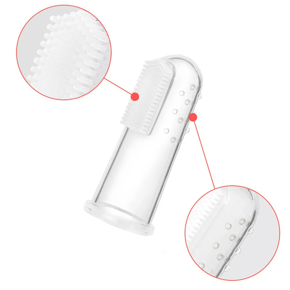 Super Soft Pet Finger Toothbrush Teddy Dog Brush Bad Breath Tartar Teeth Care Tool Dog Cat Cleaning Silicagel Pet Supplies