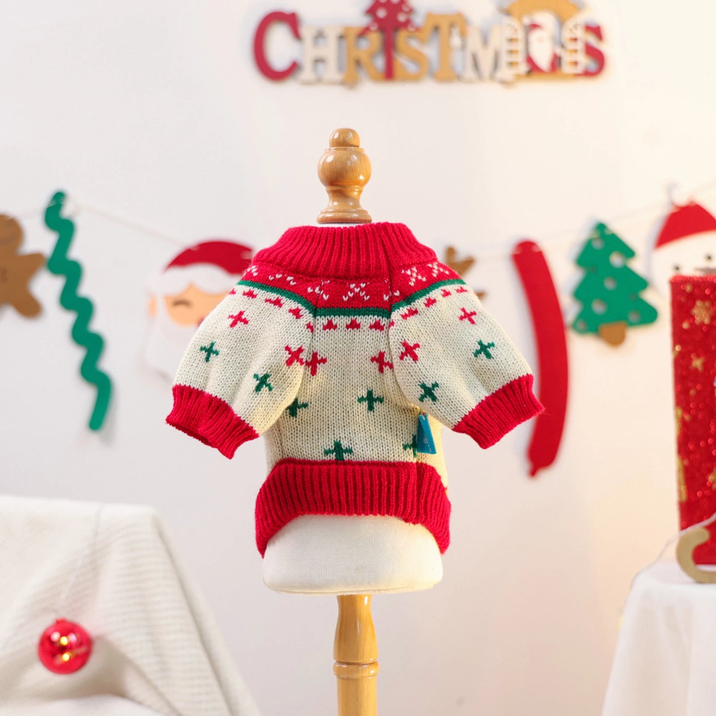 2026 New Years Dog Christmas Sweater Christmas Tree Winter Dog Xmas Holiday Clothes for Small Dogs Pet Girl Boy Warmer Sweaters