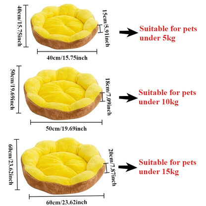 2026 Flower Shaped Fluffy Pet Bed Winter Warm Plush Dog Bed for Small Medium Large Dog Four Seasons Universal cama para perros