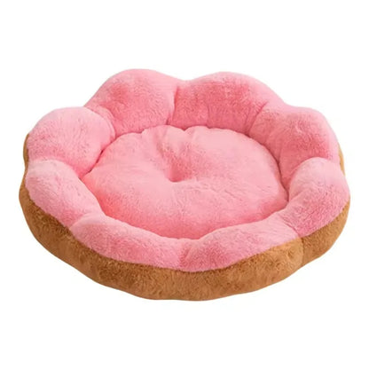 2026 Flower Shaped Fluffy Pet Bed Winter Warm Plush Dog Bed for Small Medium Large Dog Four Seasons Universal cama para perros