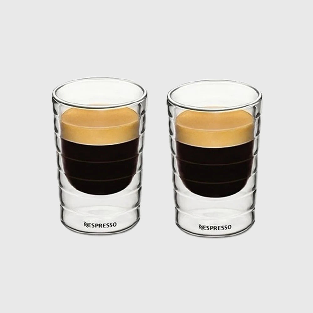 Nespresso Coffee Mug Heat Resistant Double Wall Tea Glass Cup Beer Coffee Handmade Creative Cold Beverage Transparent Drinkware